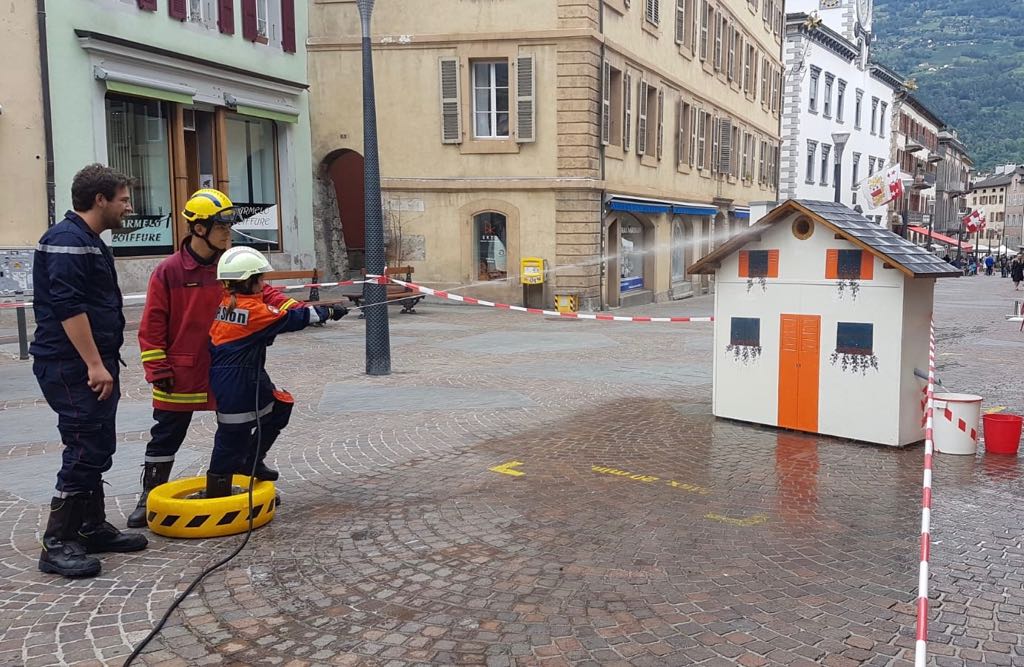 Les pompiers en herbe se sont retrouvés hier à Sion